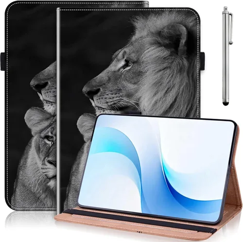 Vista 13 de ALILANG Funda para Samsung Galaxy Tab S5e de 10,5 pulgadas con lápiz capacitivo, a prueba de golpes plegable, negro (black horse)
