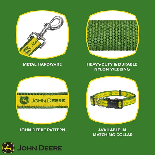 Vista 4 de John Deere Pet Strap - Correa para perros y gatos pequeña, brillante y colorida