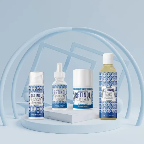 Vista 2 de LilyAna Naturals Set de cuidado de la piel - Set de retinol con lavado facial, crema para ojos, suero y crema de retinol - Productos para el cuidado