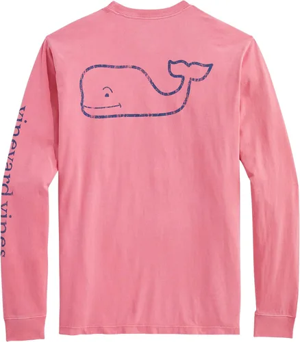 Vista 10 de vineyard vines Camiseta de manga larga con bolsillo vintage Whale para hombre Brezo gris