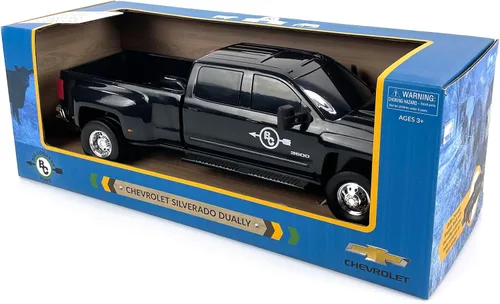 Vista 8 de Big Country Toys Juguete de Camión Realista Chevrolet Silverado Dually y Enganche de Remolque, Escala 1:20 Juguetes de Granja para Niños de 3 Años
