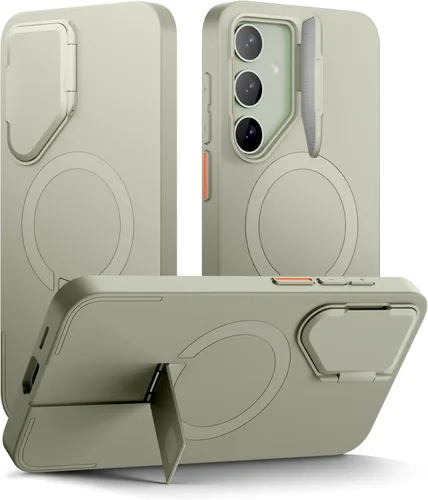 Vista 15 de SURITCH Funda para teléfono Samsung Galaxy S26 Plus, cubierta protectora magnética con cubierta de cámara y soporte de metal ajustable para Galaxy