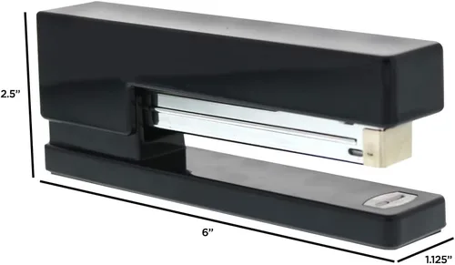 Vista 7 de JAM PAPER Engrapadora moderna para escritorio, color negro, se vende individualmente
