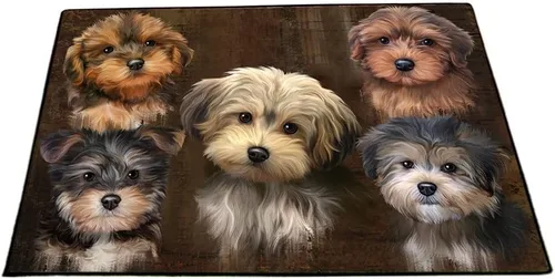 Vista 13 de Doggie of the Day Yorkipoo Dogs Floor Mat - 4th of July Independence Day - Best Dog Doormat - Protector Decor - Unique Portrait Art - Premium