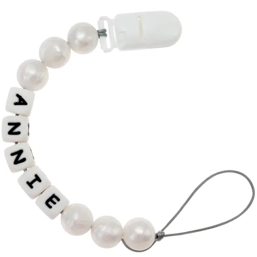 Vista 2 de Clip personalizable para cochecito con nombre, clip personalizado para cochecito con nombre (azul bebé)