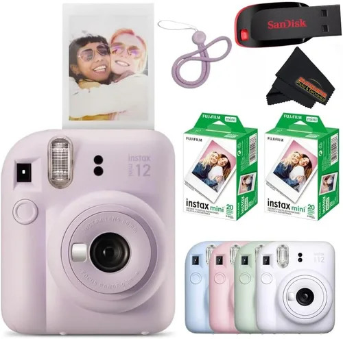 Vista 18 de Fujifilm Cámara instantánea Instax Mini 12 - Blossom Pink con 3 paquetes individuales