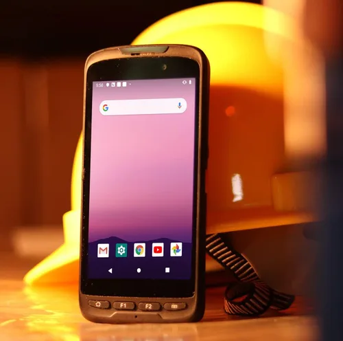 Vista 2 de Android 2D escáner de código de barras computadora móvil 5" PDA resistente de mano, Android 11, CPU Octa Core, 4GB RAM/64GB ROM, Wi-Fi inalámbrico