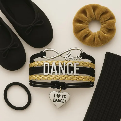 Vista 5 de Infinity Collection Pulsera de baile - Joyería de baile para niñas, regalo para recitales de baile, bailarines y equipos de baile