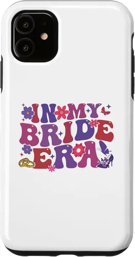 Vista 5 de Funda para iPhone 14 In My Bride Era Groovy Bride Despedida de soltera