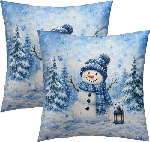 Vista 13 de Fundas de almohada de brújula de ancla, fundas de almohada náuticas para exteriores, fundas de cojín decorativas de rayas azules y blancas, fundas