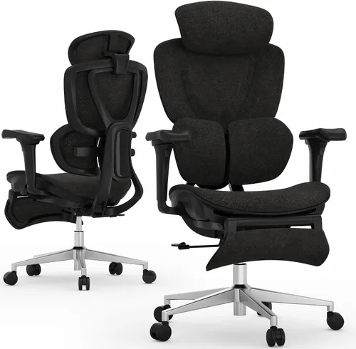 Vista 16 de FLEXISPOT Sentinel Pro Silla ergonómica para juegos (negro) Dual-Wing Adaptive Lumbar,Adjustable Armrests,Recline &Tilt Function,Adjustable