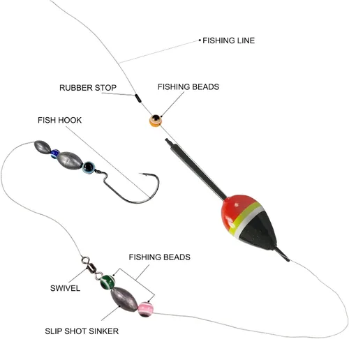 Vista 2 de 10 unids/lote Pesca Bobber Corcho Flotadores Pesca Iluminado Balsa Boya Madera 0.07 oz/3.1 in Larga Cola Pesca Flotteur Peche