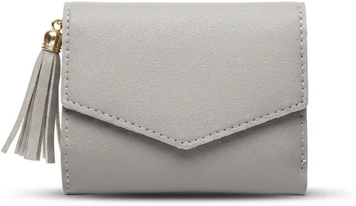 Vista 20 de Cartera con tarjetero RFID para mujer, billetera delgada, plegable, multitarjeta, con cremallera, monedero