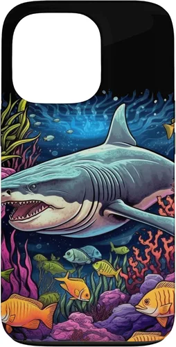 Vista 10 de iPhone 16 Tiger Shark Sea Ocean Underwater Shark Lover Case