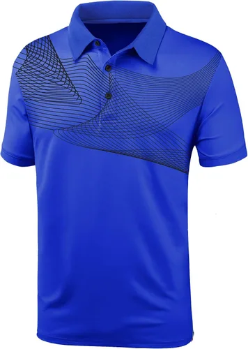 Vista 2 de JACKETOWN Mens Golf Polo Shirts Short Sleeve Shirts Printed Casual Clearance