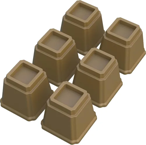 Vista 11 de Elevadores de Cama de 2 Pulgadas Resistentes Elevadores de Cama, Juego de 6 Eleva Hasta 2000 Libras Elevador de Muebles para Sofá y Mesa, Negro