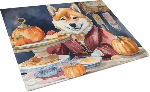 Vista 10 de Caroline's Treasures DAC1720LCB Affenpinscher - Tabla de cortar de vidrio con calabazas para cocina de otoño, grande, decorativa, de vidrio