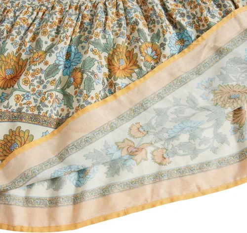 Vista 42 de Milumia Women Boho Vintage Floral Print Long Skirt Summer Tiered Maxi Skirt