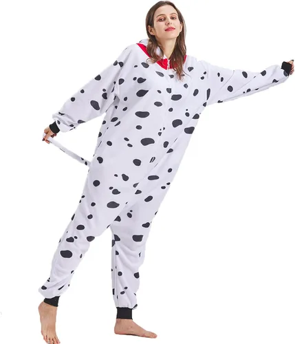 Vista 4 de HOMWERRONT Pijama de lagarto para adultos, diseño de dibujos animados, Navidad, cosplay, ropa de dormir para mujeres y hombres