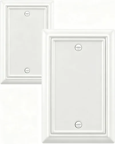 Vista 13 de Switch Plates Outlet Covers, 1-Pack Metal Wall Plate, Black Finish Midsize 1 Toggle 1 Decorator Combo Wall Plate, Ideal for GFCI Outlets, Light