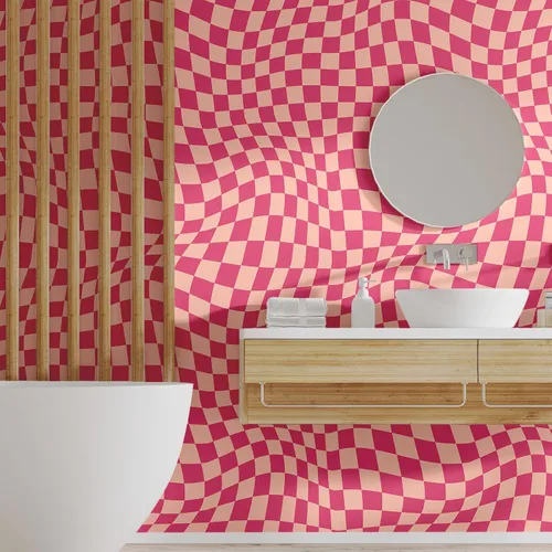 Vista 7 de Dunzoom Papel tapiz a cuadros de despegar y pegar de 15.75''x118'' pulgadas, estético, extraíble, papel de contacto, papel tapiz preppy, decoración