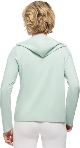 Vista 56 de Sudadera con capucha para la costa, de Coolibar, para mujer, UPF 50+, protege del sol