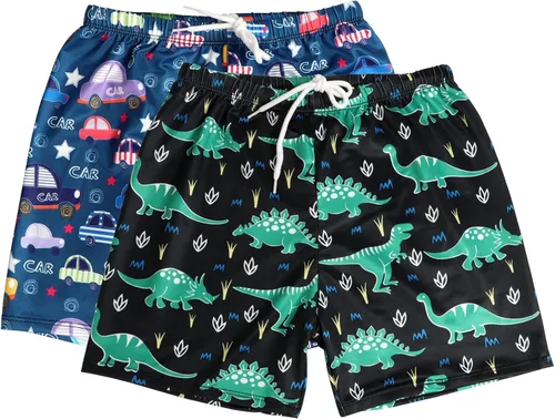 Vista 4 de GOODKIDS Traje de baño para niños, pantalones cortos de natación para niños, de secado rápido, traje de baño de playa, pantalones cortos de baño
