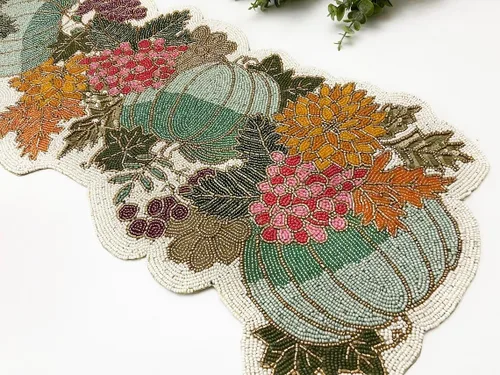 Vista 7 de Enliven Manteles individuales florales hechos a mano, manteles individuales decorativos ligeros de 14 pulgadas, perfectos para comedor, boda
