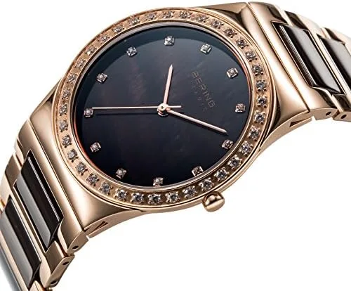 Vista 2 de Bering Time 32435765Womens Ceramic Collection Reloj con Banda de acero inoxidable y resistente a los Arañazos vidrio de zafiro. Diseñado