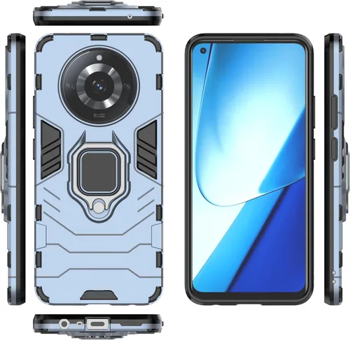Vista 6 de Funda compatible con Realme 11 5G, carcasa de soporte compatible con Realme 11 5G RMX3751, funda negra