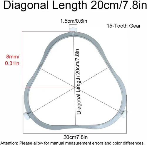 Vista 3 de Soporte de placa giratoria para microondas, anillo giratorio silencioso para microondas, instalación sin herramientas, anillo universal para soporte