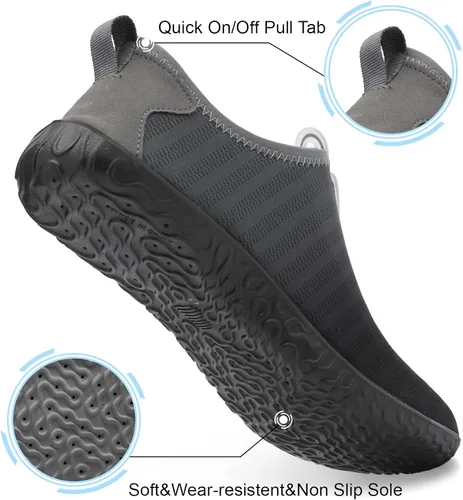 Vista 2 de Zapatos acuáticos transpirables de secado rápido para mujer y hombre, calcetines acuáticos suaves para senderismo, natación, playa, surf, yoga