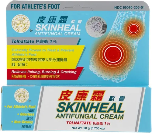 Vista 2 de Skinheal Crema antifúngica Tolnaftato 1% clínicamente probado remedio para el pie de atleta (alivia la picazón, ardor y agrietamiento) 0.705 oz