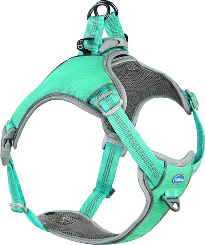 Vista 7 de ThinkPet Arnés sin tirones, a prueba de escape, chaleco reflectante para perro, ajustable, transpirable, arnés halter con clip trasero/frontal