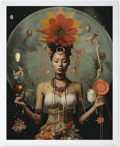 Vista 21 de Poster Master Póster OVNI – Impresión de mujer enmascarada – Arte extraterrestre – Arte surrealista – Arte de ciencia ficción – Regalo para hombres