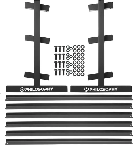 Vista 4 de Philosophy Gym Estante para mancuernas de 3 niveles, resistente