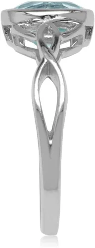 Vista 3 de Silvershake Triquetra Trinity - Anillo de plata de ley 925 con diseño de nudo celta