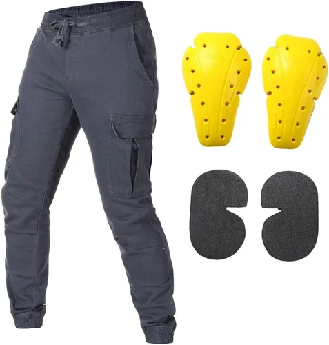 Vista 9 de Pantalones vaqueros de motociclista con pantalones cargo de armadura para hombres y mujeres