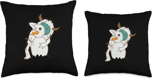 Vista 3 de Yeti snowman mythical creature animal stories Yeti Building a Snowman - Almohada de 16 x 16 pulgadas, multicolor