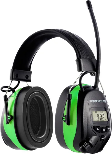 Vista 10 de Bluetooth 5.4 AM/FM Radio Hearing Protection Earmuff, 25dB NRR Rechargeable for Mowing, Construction, Chainsaw