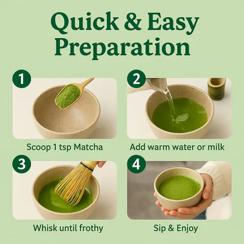 Vista 7 de Herbal Cup Té Orgánico Japonés Matcha Ashwagandha Shatavari, 2oz
