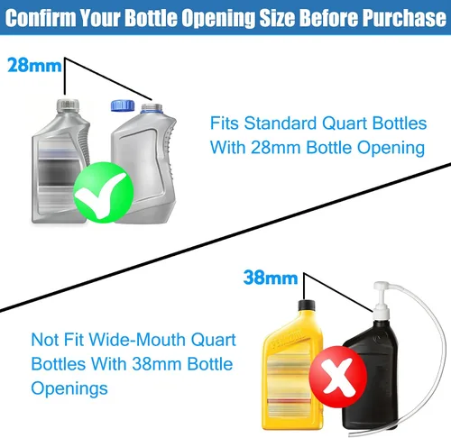 Vista 2 de Bentolin Bomba de Fluido para Botellas Estándar de 0.9 litros - Bomba de Lubricante de Engranajes con Adaptador de Tercera Mano, Transfiere Aceite