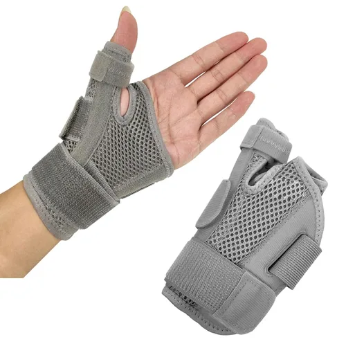 Vista 14 de Férula para el pulgar con muñequera, soporte para el pulgar para estabilizador de muñeca, mano, pulgar, se adapta tanto a la mano derecha izquierda