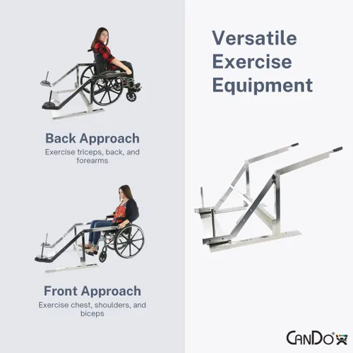 Vista 5 de CanDo Rickshaw - Sistema de rehabilitación en silla de ruedas que proporciona terapia física sentada, entrenamiento de fuerza, ejercicio, fitness