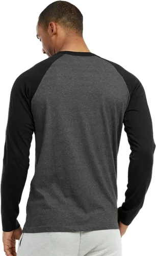 Vista 4 de Men's Full Length Sleeve Raglan Cotton Baseball Tee Shirt