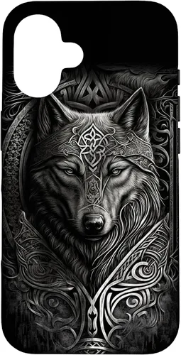 Vista 32 de Stylish Viking Wolf Design Wild Animal Viking Wolf Case for iPhone 17