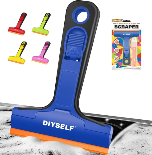 Vista 8 de DIYSELF Raspador de Cuchillas de Afeitar 12 Unidades Raspador de Vidrio Raspador de Horno para Limpieza Raspador de Afeitar para Pisos Raspador