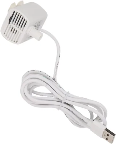 Vista 7 de JTLB Bomba de fuente de agua para gatos, repuesto de bomba USB blanca de 7 x 7 x 5, bomba de agua sumergible para acuario de peces, dispensador