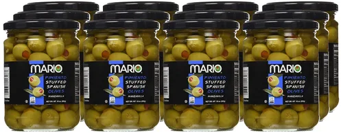 Vista 6 de Mario Camacho Foods Aceitunas de Manzanilla rellenas de pimiento picado, 5.75 onzas (paquete de 12)