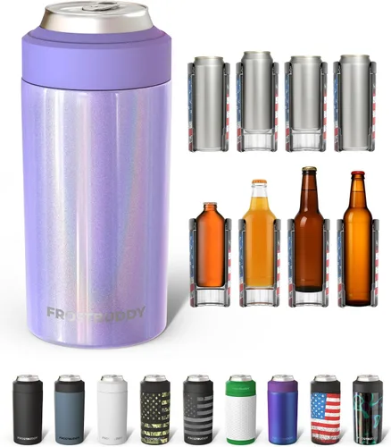 Vista 22 de Frost Buddy - Enfriador universal de latas, aislante de latas de acero Se adapta a latas delgadas de 12 onzas, 16 onzas, niños altos